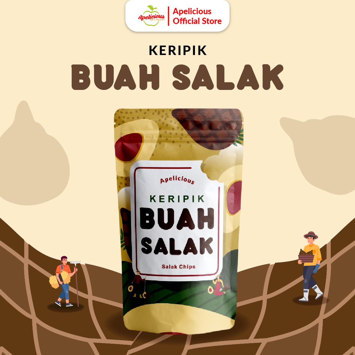 APELICIOUS Keripik Buah Salak 50gr Eksklusif Printing