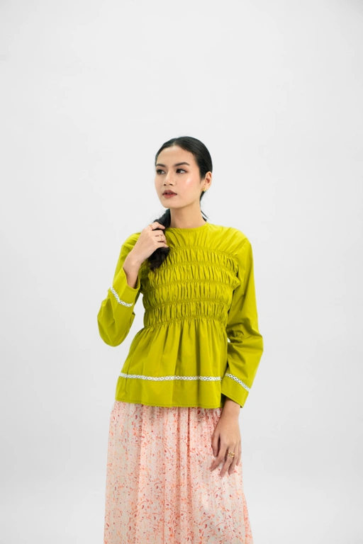 Image of Beatrice Blouse Lime