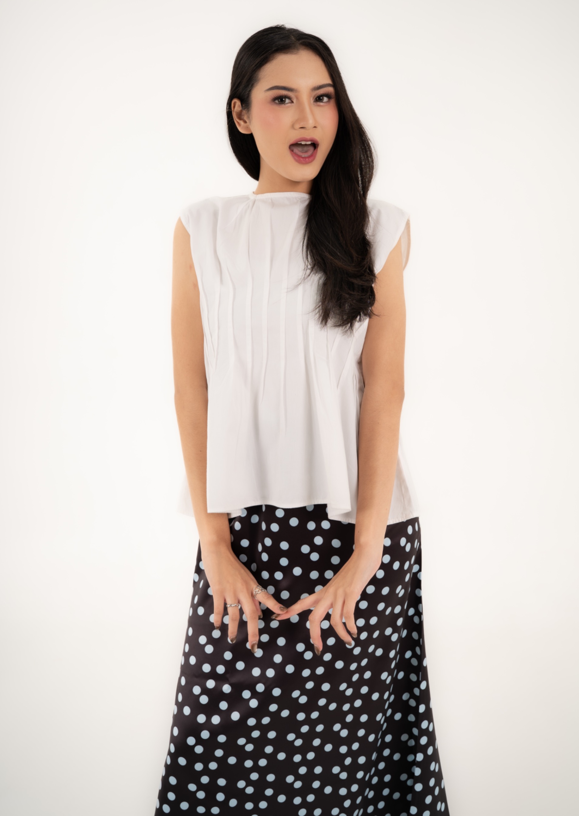 Dotty Semi-Flare Skirt