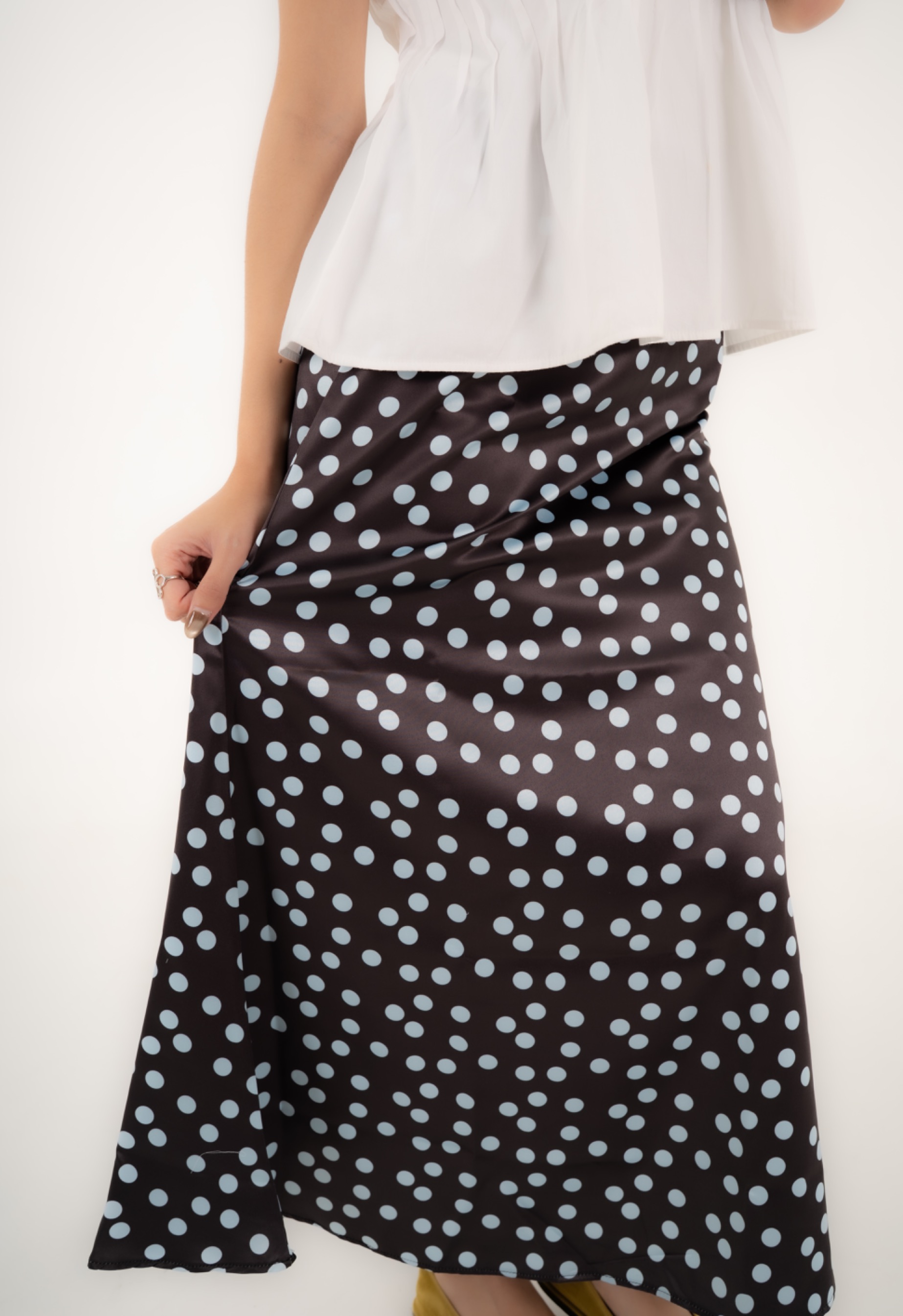 Dotty Semi-Flare Skirt