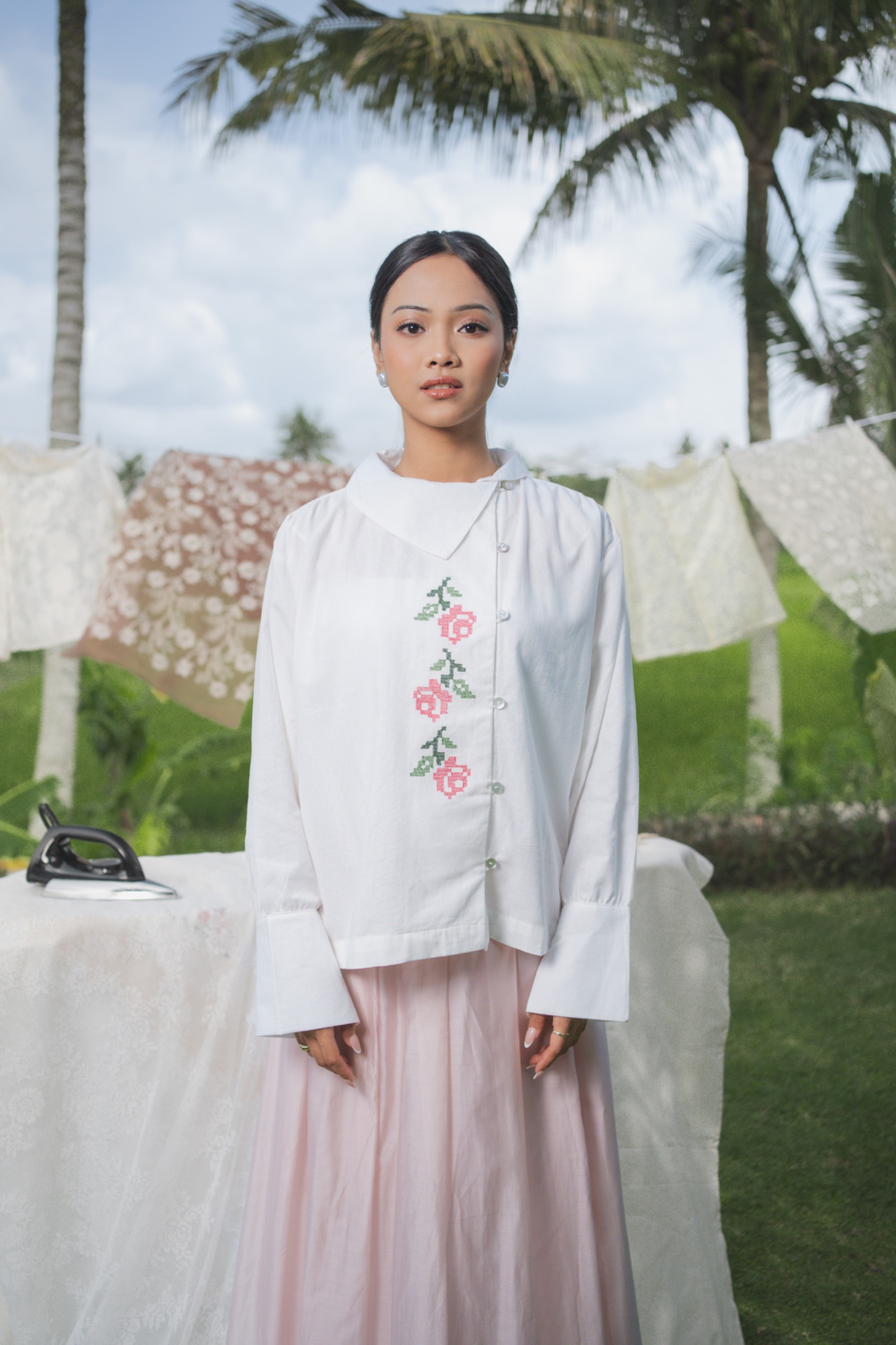 Nirmala Blouse Broken White