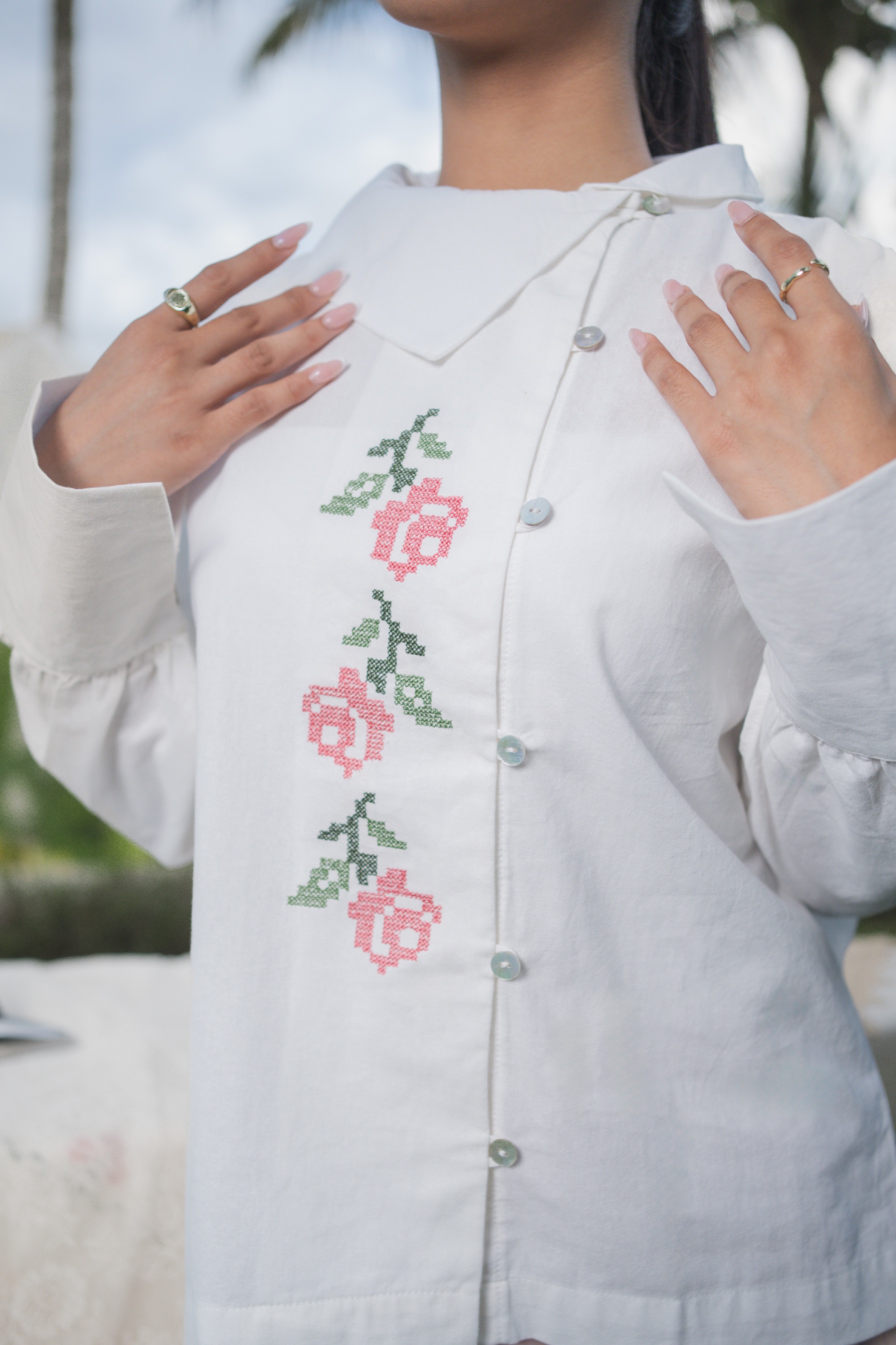 Nirmala Blouse Broken White