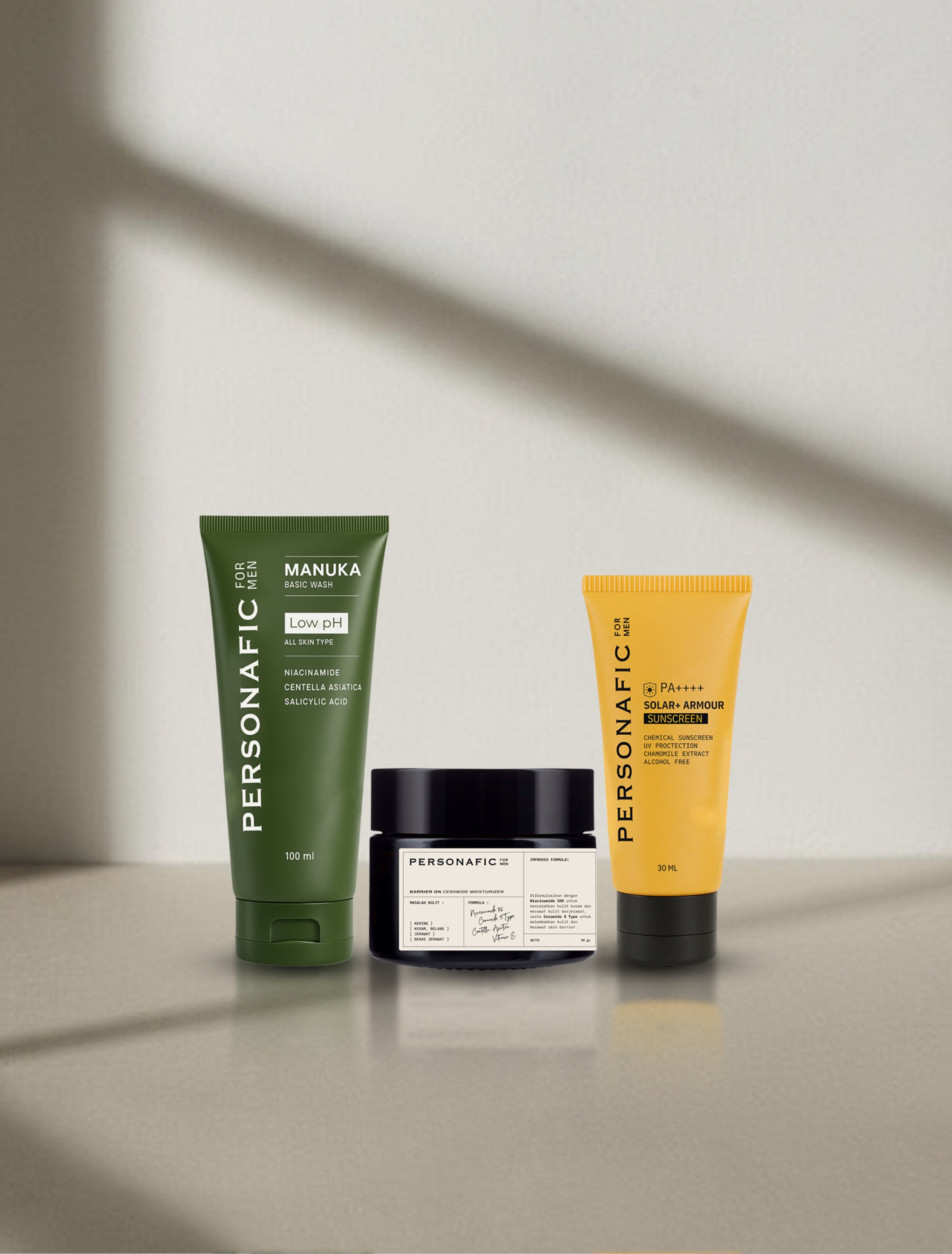 Basic Starter Pack | Facewash, Moisturizer and Sunscreen (3 pcs)