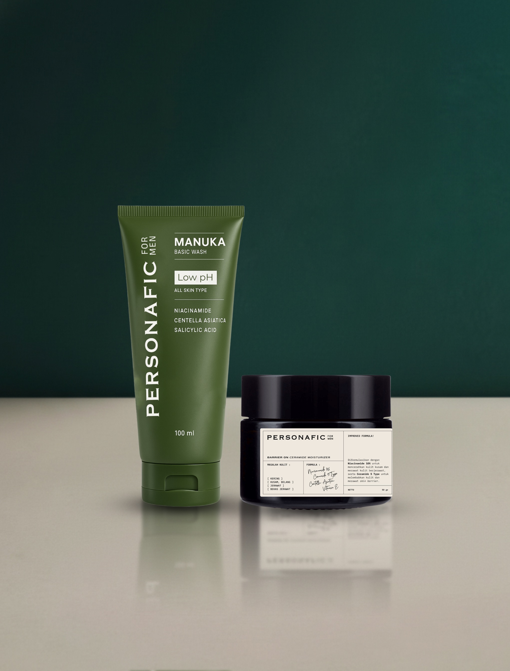 Classic Simple Pack for Skin Barrier Repair | Facewash and Moisturizer (2 pcs)