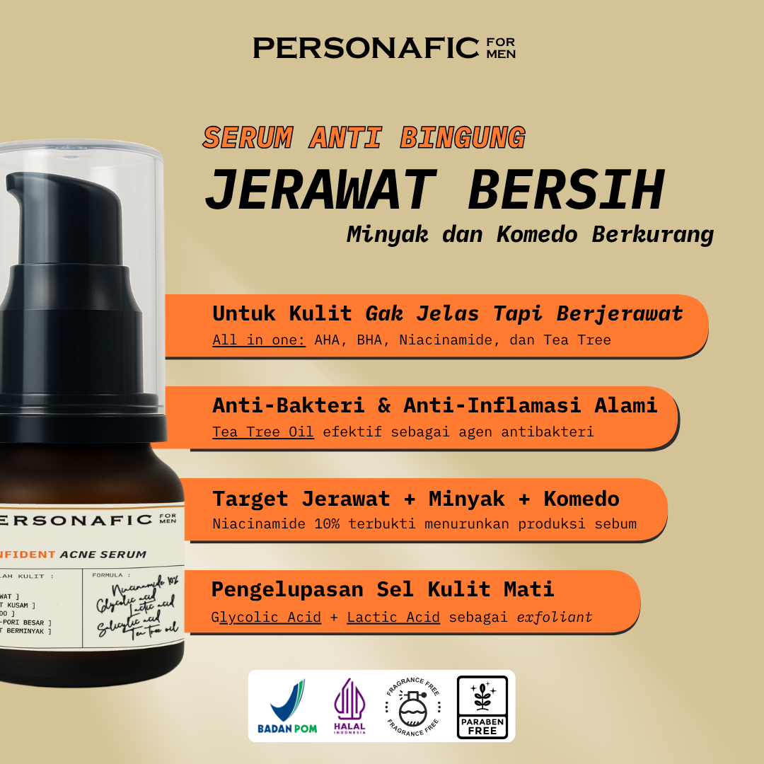 Confident Acne Serum with Tea Tree Oil and Salicylic Acid