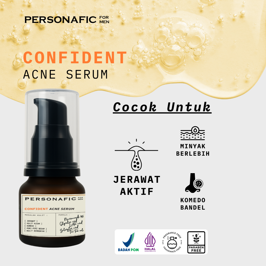 Confident Acne Serum with Tea Tree Oil and Salicylic Acid