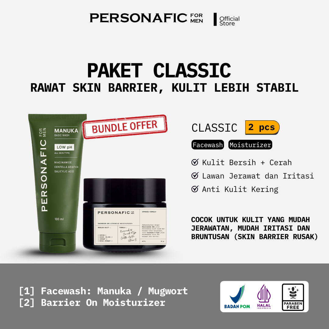Classic Simple Pack for Skin Barrier Repair | Facewash and Moisturizer (2 pcs)