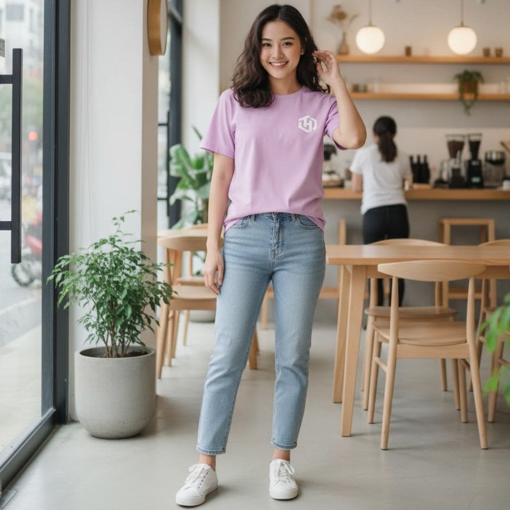 Basic Baby Pink Shirt Short Sleeves