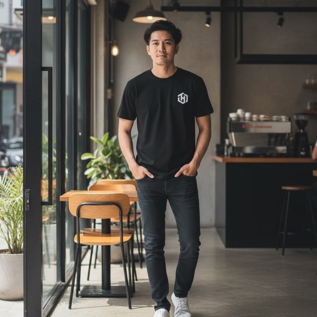 Basic Black Shirt Short Sleeves