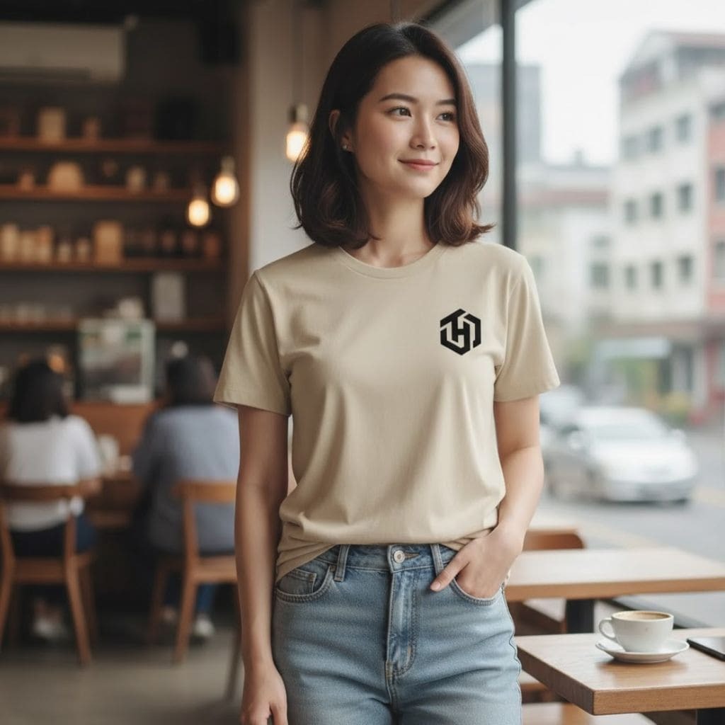 Basic Cream Shirt Short Sleeves