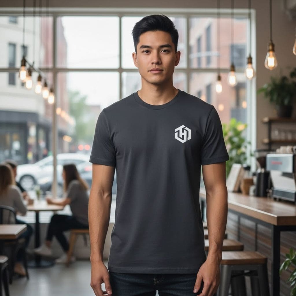 Basic Dark Gray Shirt Short Sleeves