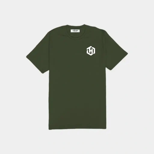 Image of Basic Green Army Shirt Short Sleeves