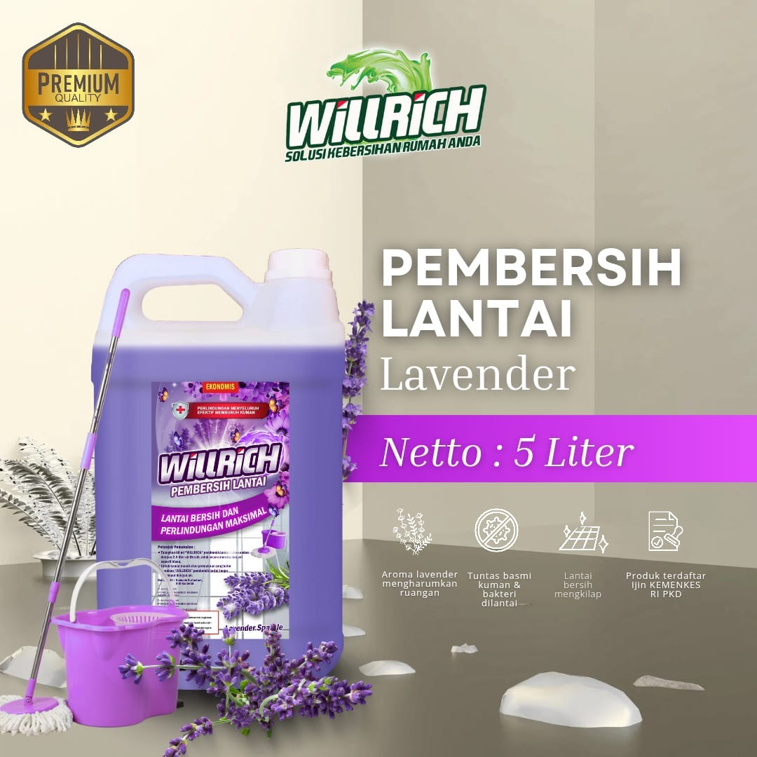 Sabun Pembersih Lantai Variant Lavender Kemasan 5 Liter