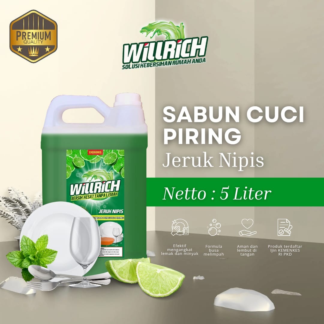 Sabun Cuci Piring Varian Lime Kemasan 5 Liter