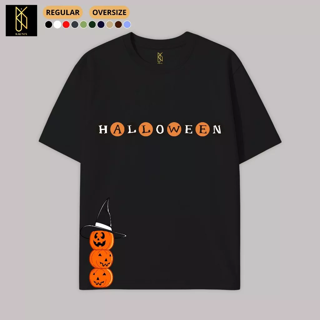 KAUNIX KAOS DEWASA Halloween(KH003) Monster Hantu Cute Lucu Kaos Cewek Cowok Viral Bestseller