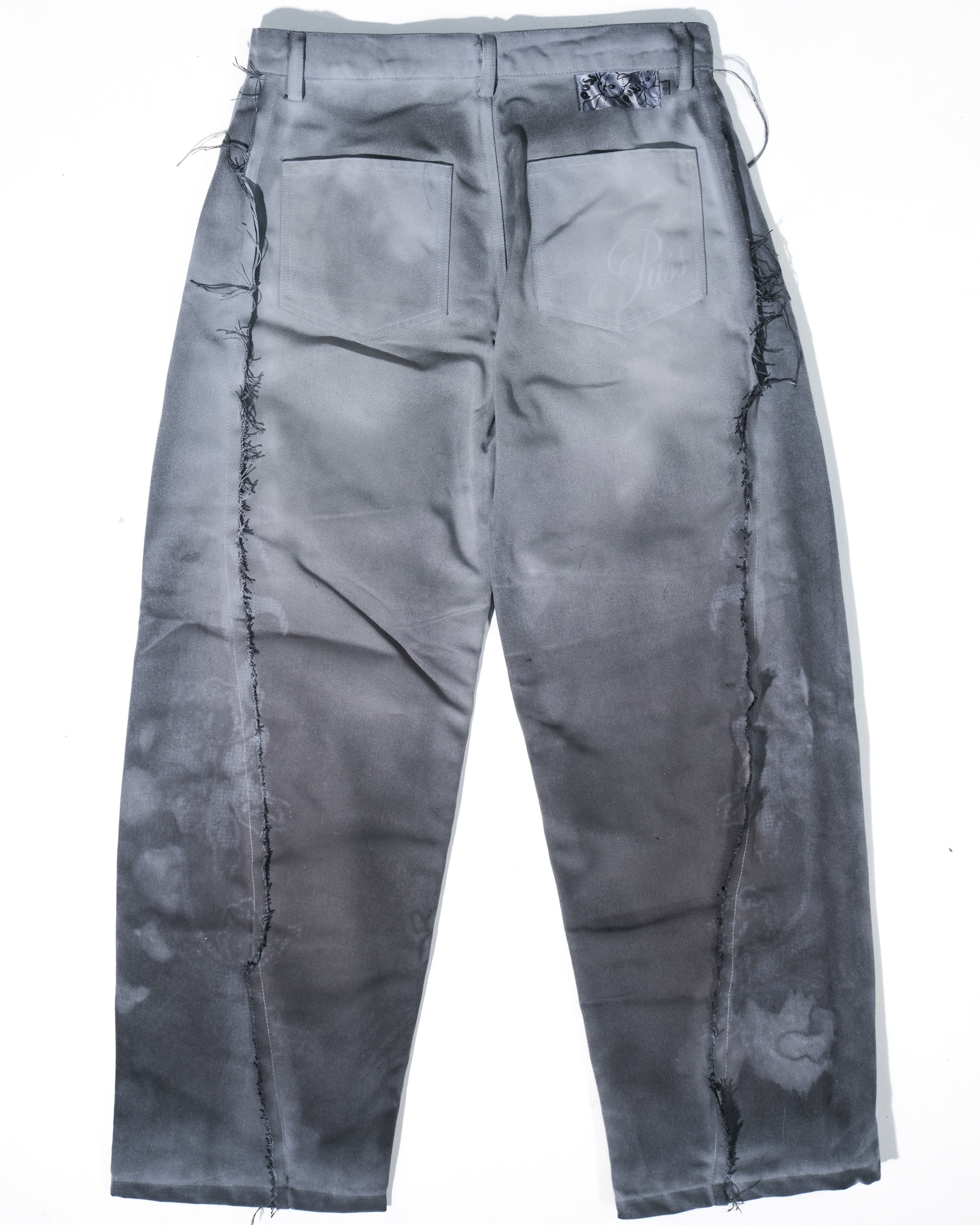 PUSS X BUTTON LIGHT GREY PANTS