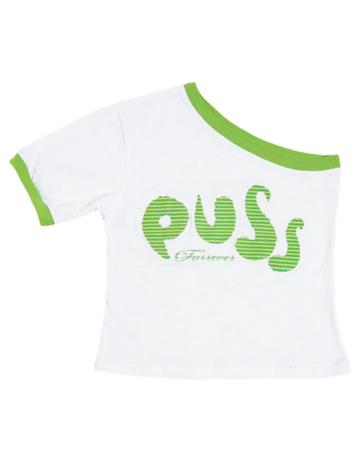 PUSS GREEN ONE SHOULDER