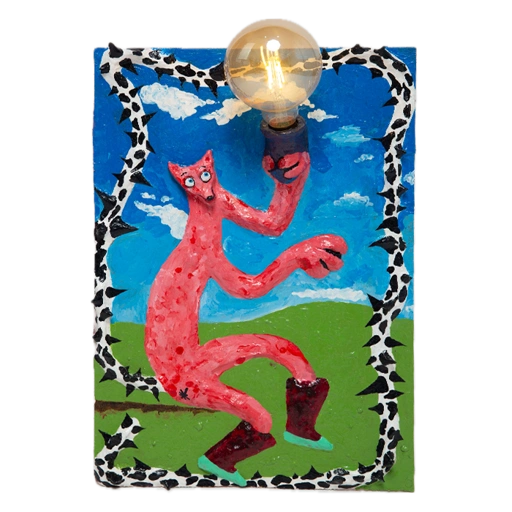 Image of KIRIMAU HOLDING PURPLE GLASS LIGHT