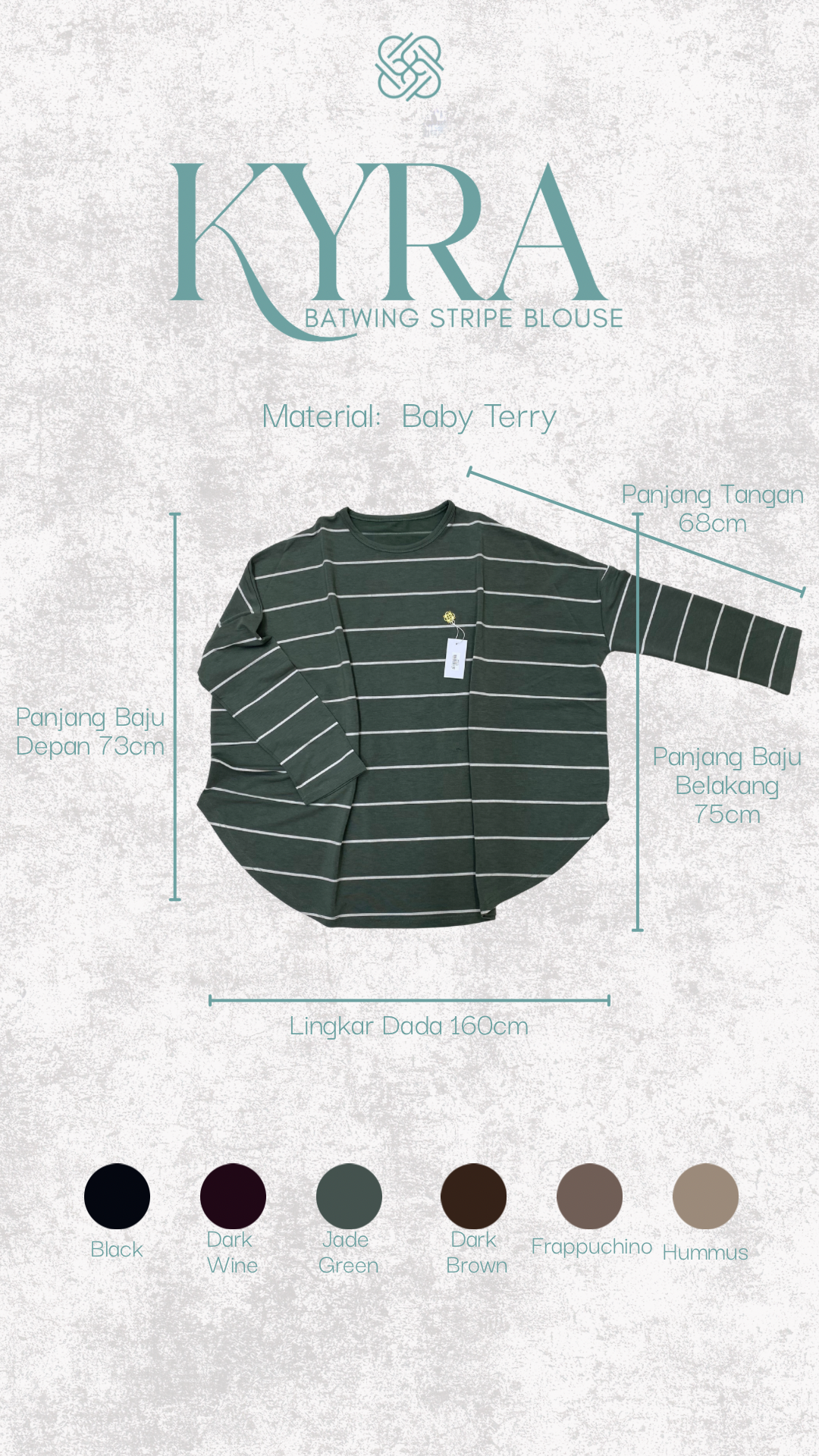 Kyra - Batwing Stripe Blouse