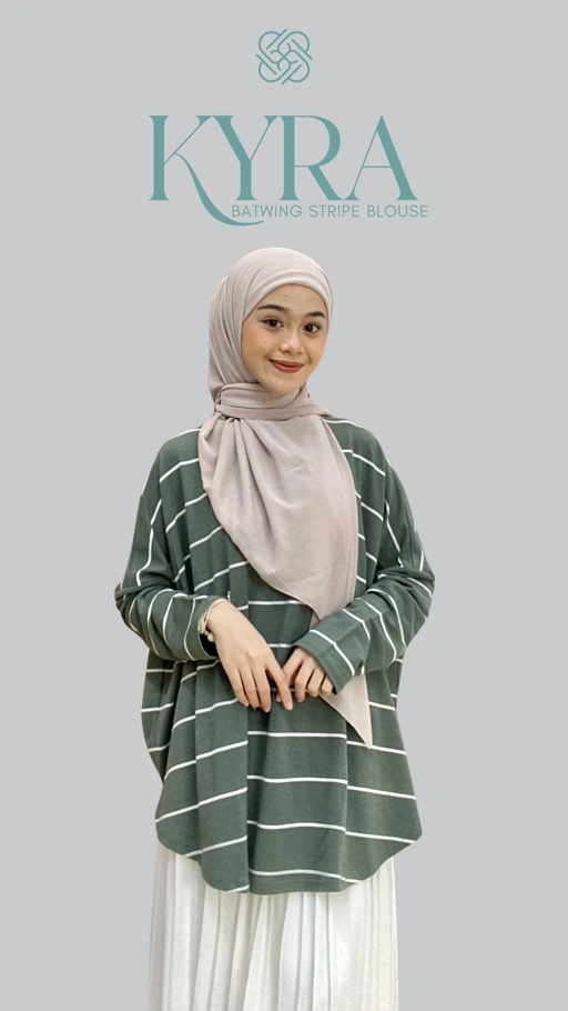 Image of Kyra - Batwing Stripe Blouse