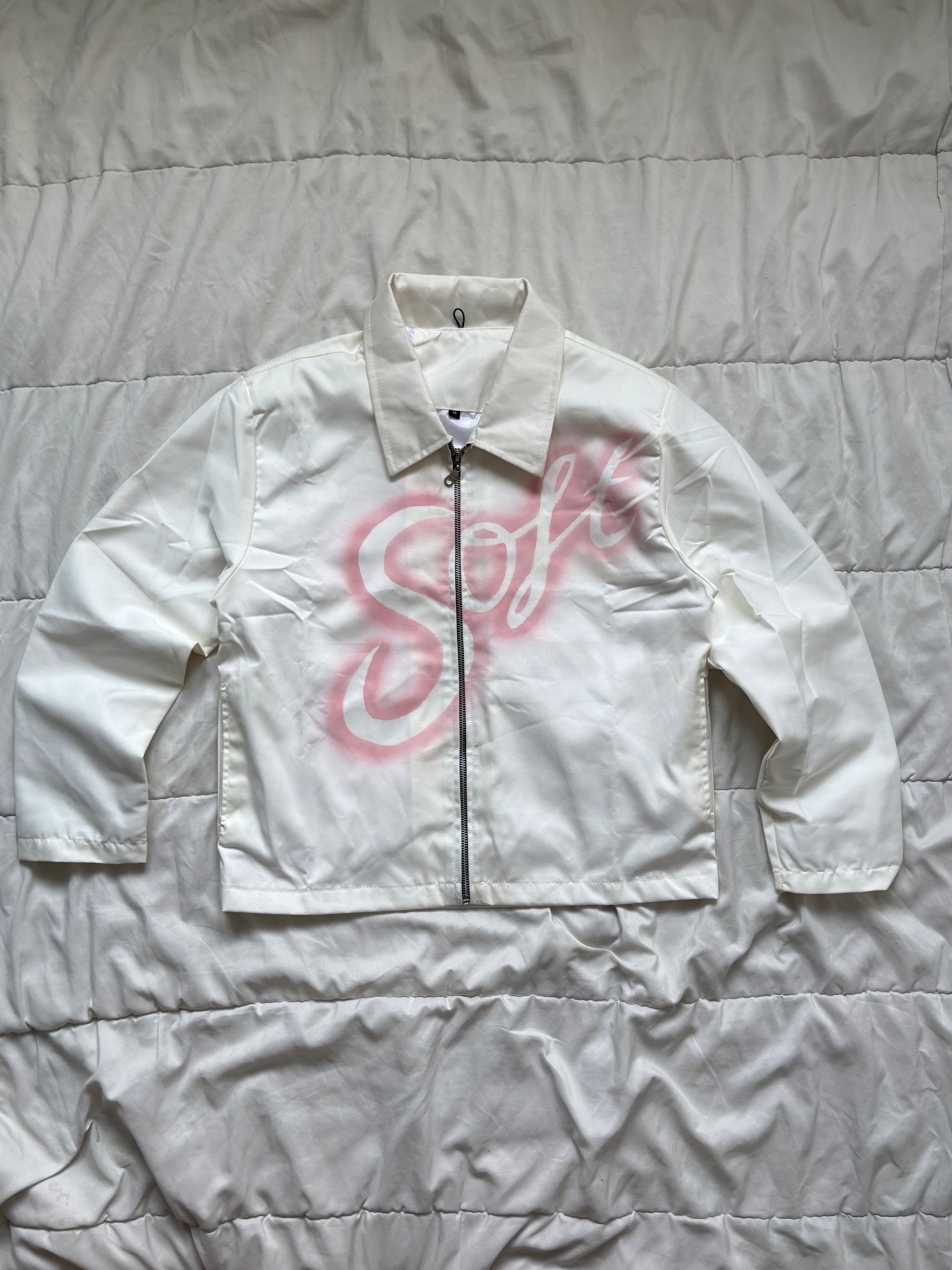 [Pre-Order] Custom white work jacket LANY pink SOFT  - MyInk