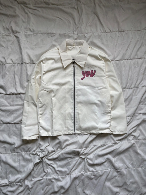 [Pre-Order] Custom Work Jacket White You Lany Pink - MyInk