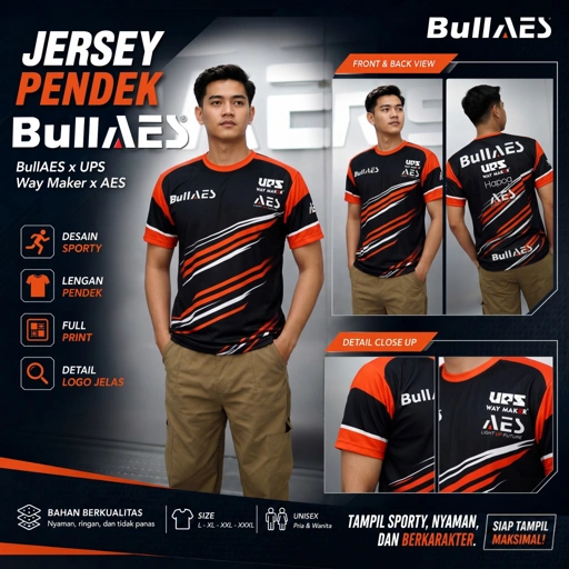 Image of JERSEY AES LENGAN PENDEK - PEKANBARU