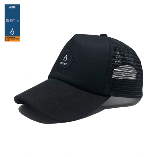 Image of Brightside Topi Jaring Trucker Topi Baseball Original Hat Cap Casual Distro Black Cap Hitam Fashion Pria Wanita Block 02