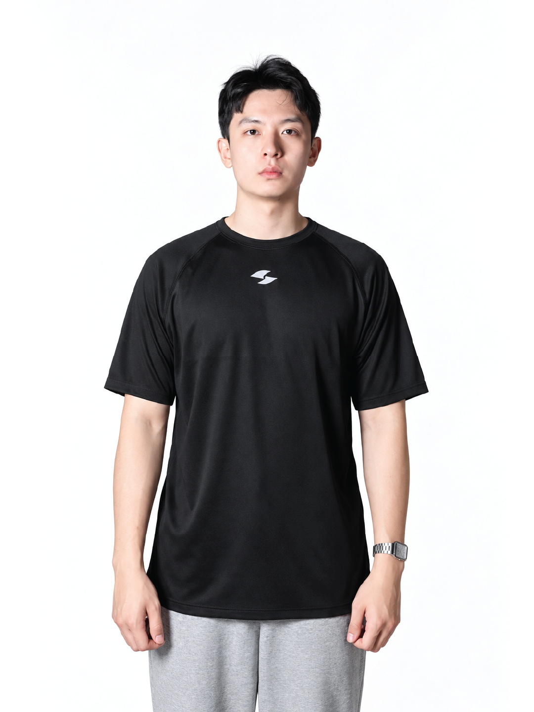 Saiber - Kaos Running Dry Fit Baju Olahraga Lari Pria Gym Pakaian Sport Lengan Pendek Pria