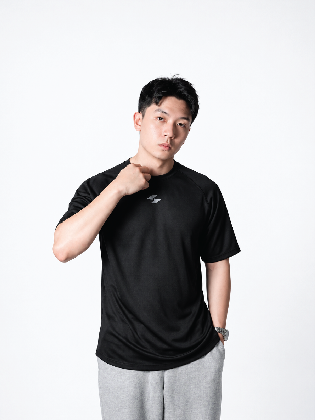 Saiber - Kaos Running Dry Fit Baju Olahraga Lari Pria Gym Pakaian Sport Lengan Pendek Pria