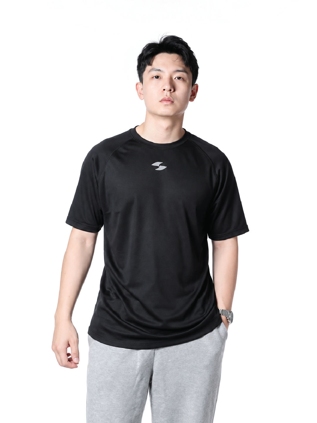 Saiber - Kaos Running Dry Fit Baju Olahraga Lari Pria Gym Pakaian Sport Lengan Pendek Pria