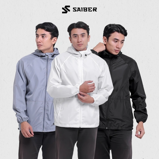 Image of Saiber - Running Jacket Basic Windbreaker UV Protection Foldable Quick Dry Unisex 11 Warna
