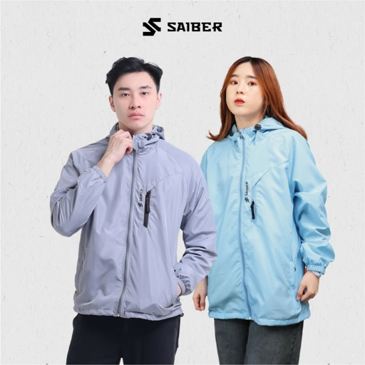 Image of Saiber - Jaket Arturio Olahraga & Outdoor Pria Wanita Anti UV Dengan Lapisan Dalam