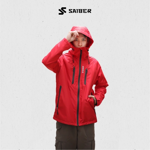 Image of Saiber - Jaket Gunung Gorpcore UrbanForge Waterproof Hiking Pria Wanita Gunung Windbreaker Outdoor