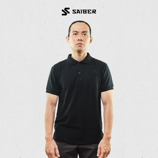 Image of Saiber - Polo Shirt Pria Bahan Tebal Adem