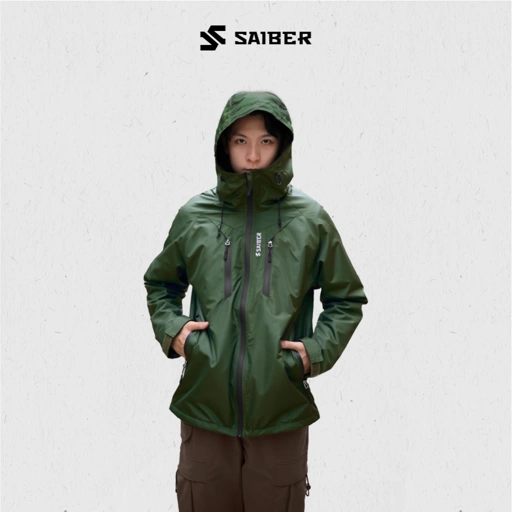 Image of Saiber - Jaket Gunung Windbreaker 2 Layer UrbanForge Gorpcore Furing Polar