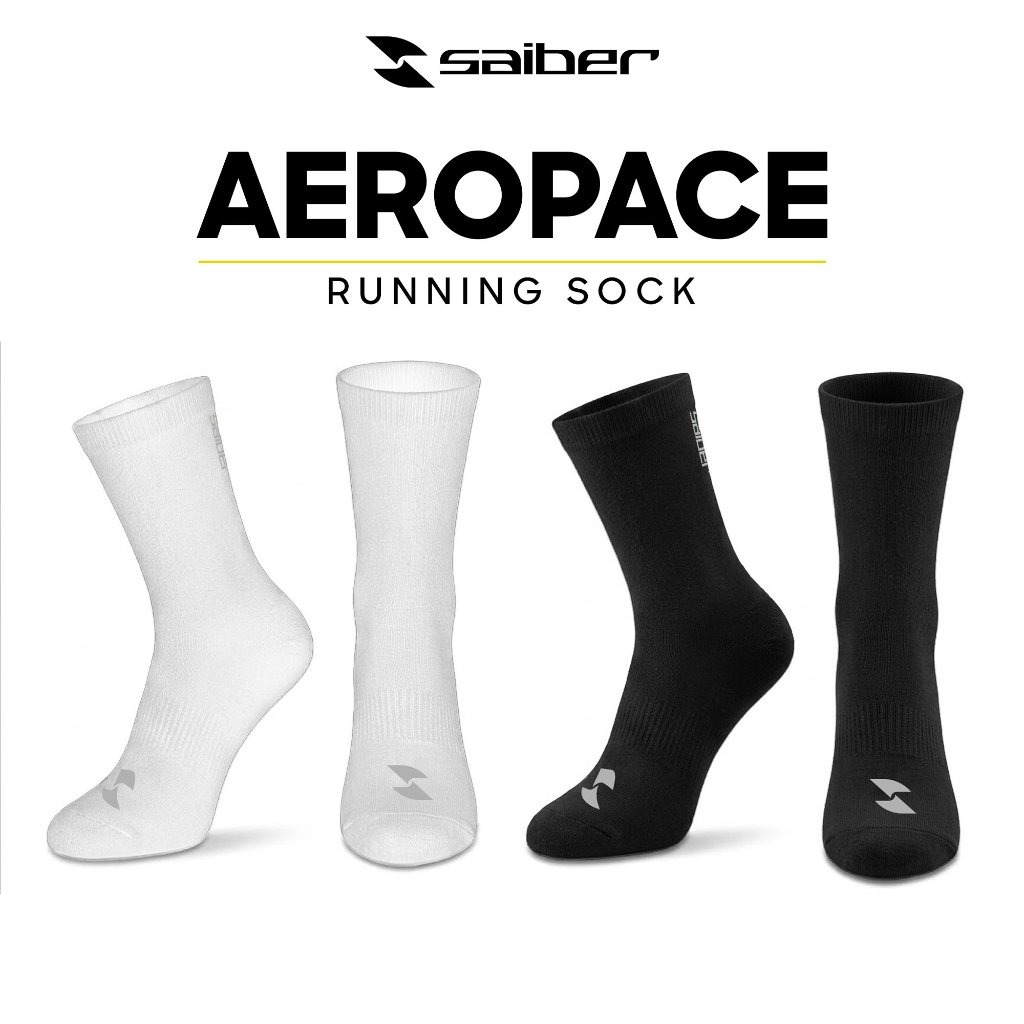 Saiber - Kaos Kaki Olahraga Lari Running Socks Kaoskaki Trail Run Futsal Gym AeroPace