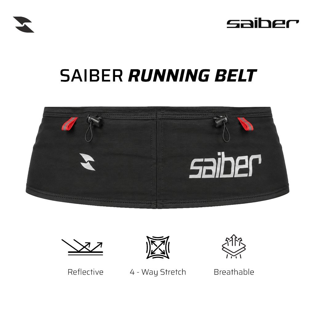 Saiber - Running Belt Tas Pinggang Olahraga Lari Waist Bag Sport Elastis