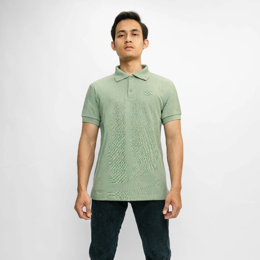 Image of Saiber Kaos Berkerah Pria Adem Anti Lecek Bahan Halus