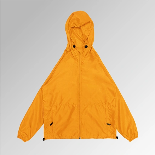 Image of Saiber - Jaket Running Basic Windbreaker UV Protection Quick Dry Unisex Foldable - Kuning