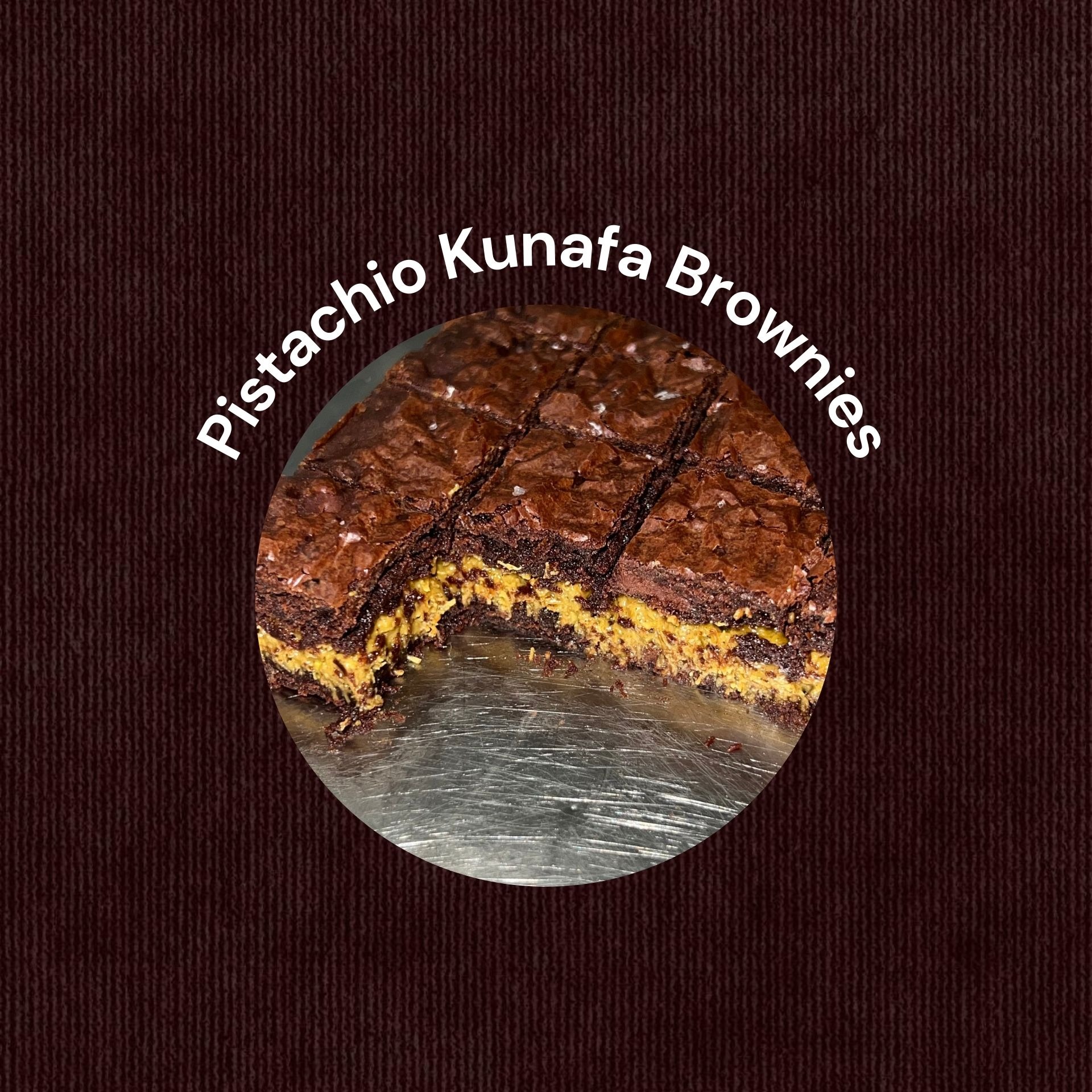 Pistachio Kunafa Brownies