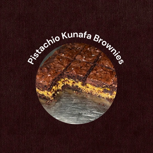 Image of Pistachio Kunafa Brownies