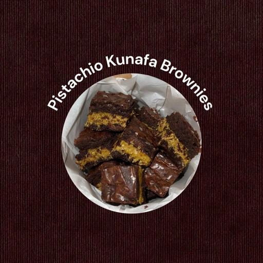 Image of Pistachio Kunafa Brownies in Cup