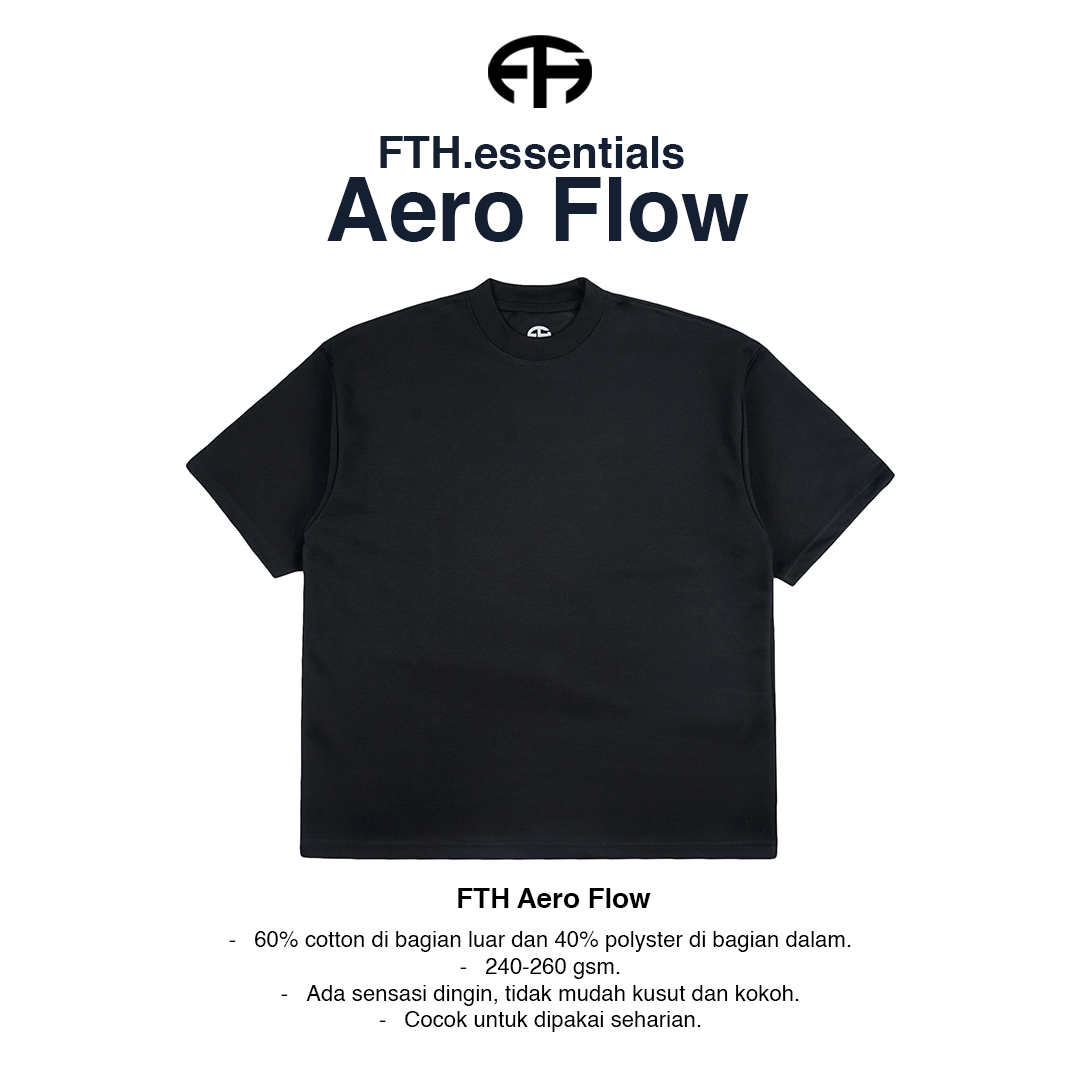 FTHBasic Aero Flow - Kaos oversize Polos Danbowl - Kaos oversize Polos danbowl pria