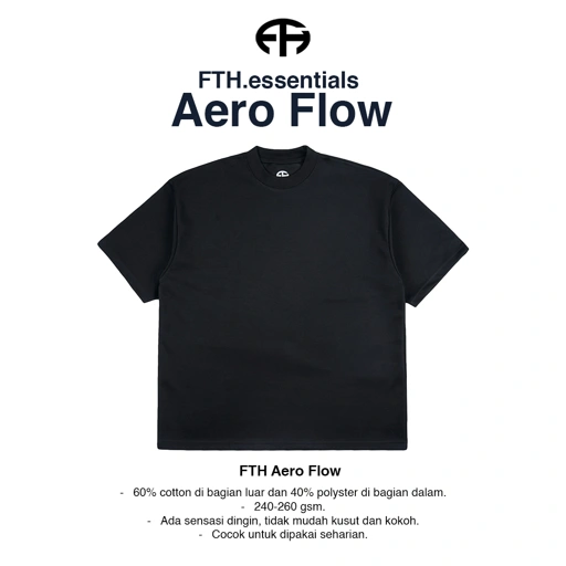 FTHBasic Aero Flow - Kaos oversize Polos Danbowl - Kaos oversize Polos danbowl pria