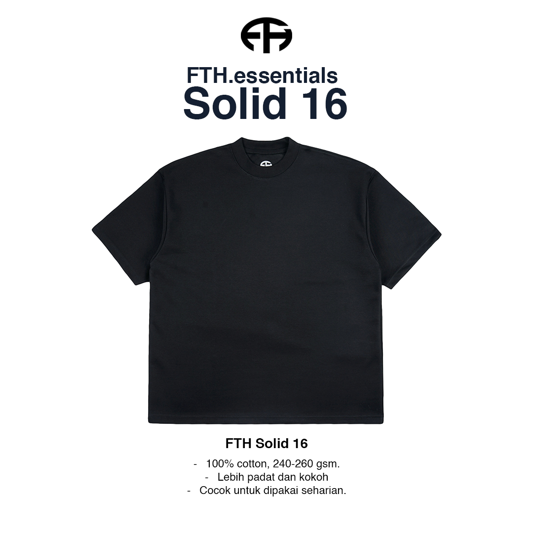 FTHBasic Solid-16 - Kaos oversize Polos Cotton 16s - Kaos oversize Polos pria