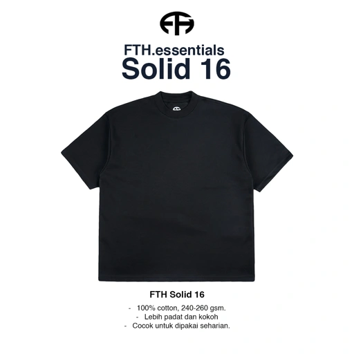 FTHBasic Solid-16 - Kaos oversize Polos Cotton 16s - Kaos oversize Polos pria