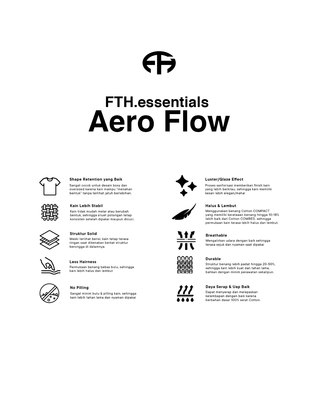 FTHBasic Aero Flow - Kaos oversize Polos Danbowl - Kaos oversize Polos danbowl pria