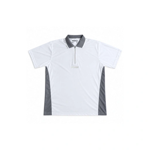 FTHLETICS Apex Polo - Polo Half Zip - Jersey Olahraga - Baju Olahraga - Light Grey