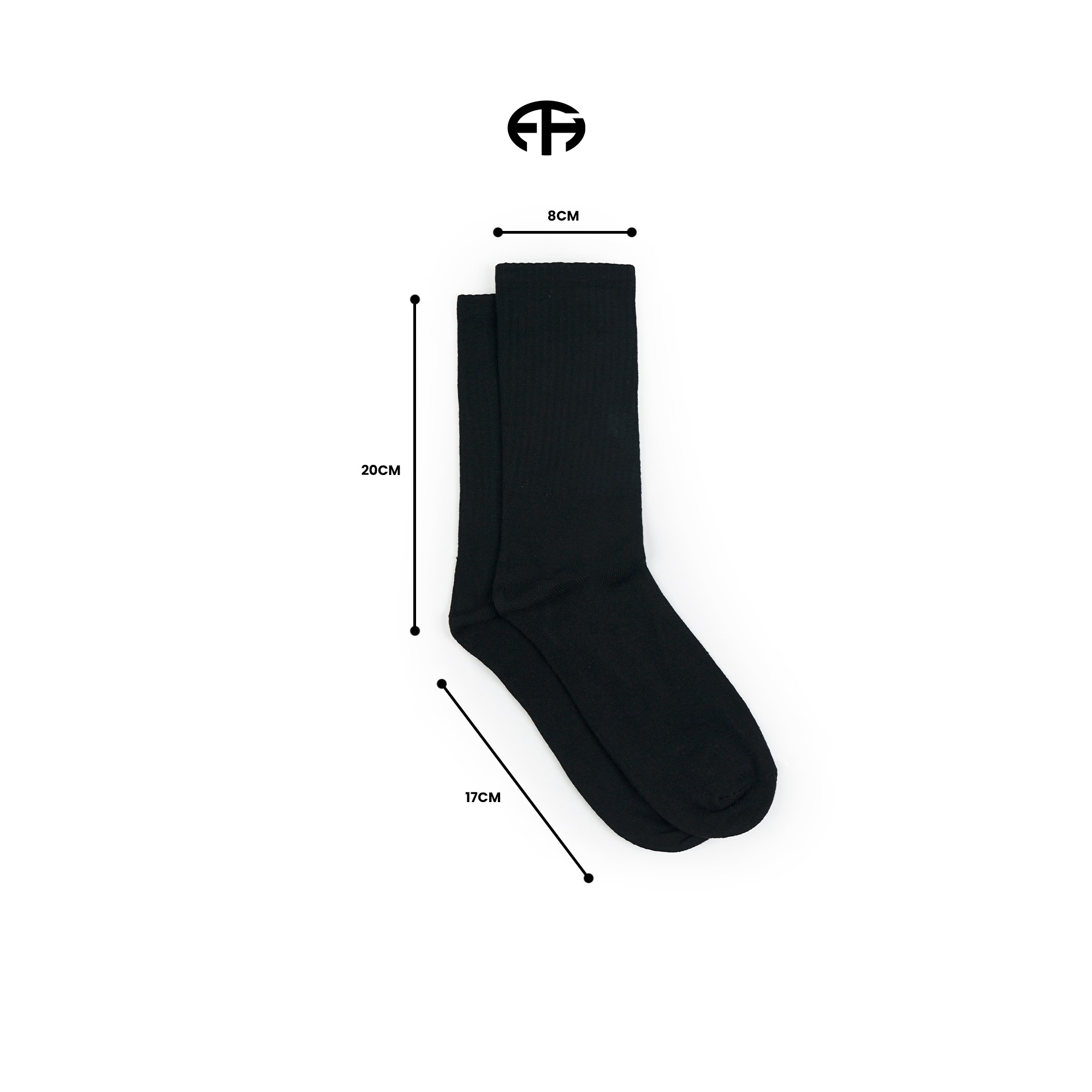 FTHBasic - Kaos kaki Basic Panjang - Kaos kaki polos tebal - Kaos kaki Basic pria wanita